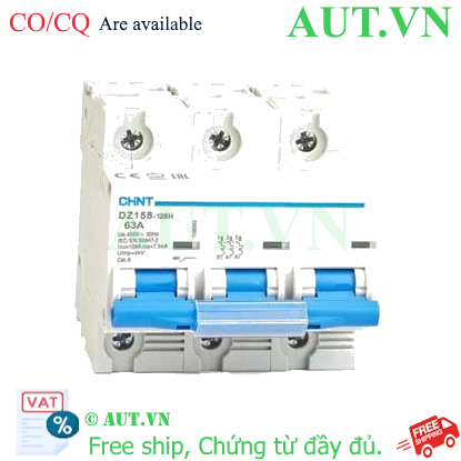 Ảnh của Aptomat cài (MCB) CHINT DZ158-125H 3P 63A 10kA 
