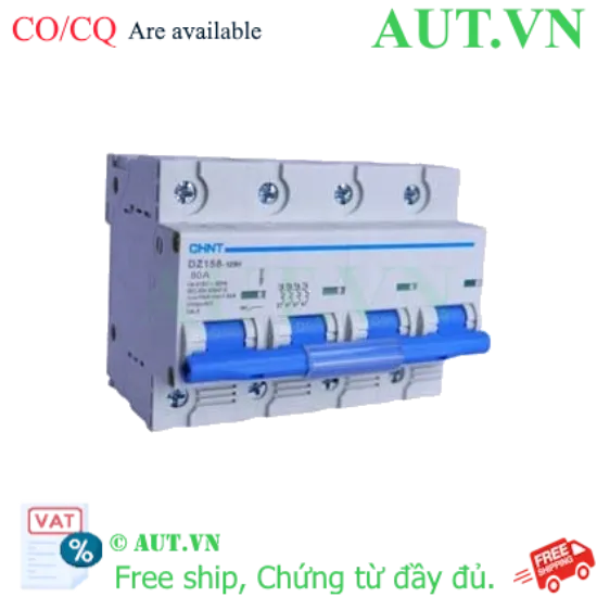 Ảnh của Aptomat cài (MCB) CHINT DZ158-125H 4P 80A 10kA 