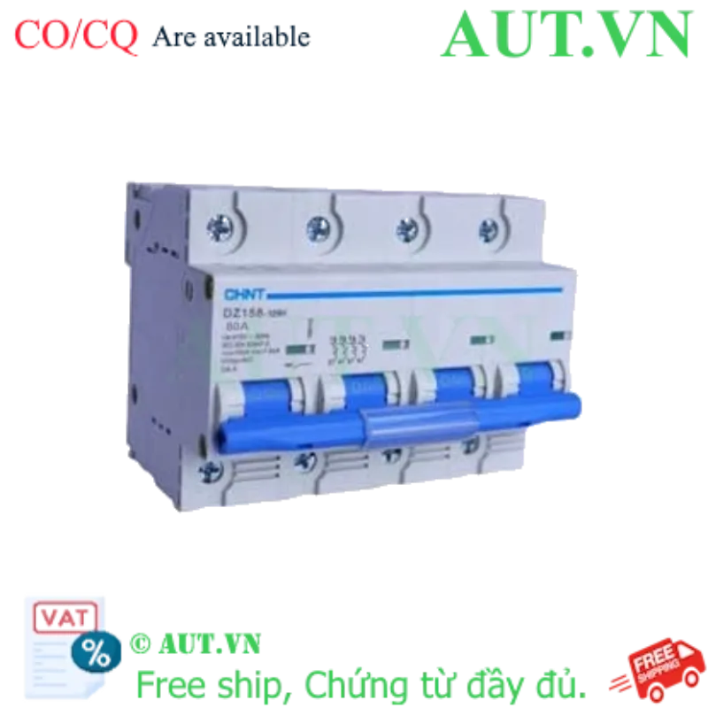 Ảnh của Aptomat cài (MCB) CHINT DZ158-125H 4P 80A 10kA 