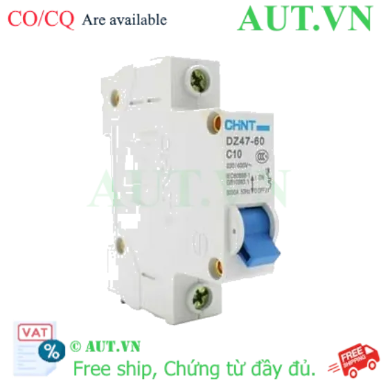 Ảnh của Aptomat cài (MCB) CHINT DZ47-60 C10-1P-3kA 