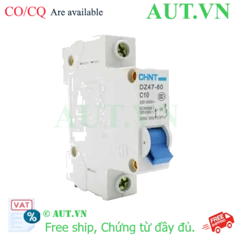 Ảnh của Aptomat cài (MCB) CHINT DZ47-60 C10-1P-3kA 