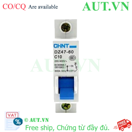 Ảnh của Aptomat cài (MCB) CHINT DZ47-60 C10-1P-6kA 