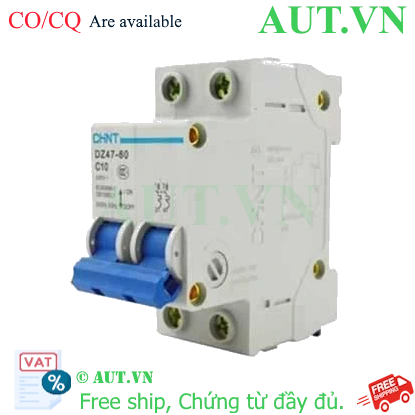 Ảnh của Aptomat cài (MCB) CHINT DZ47-60 C10-2P-4.5kA 