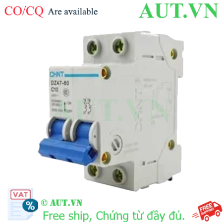 Ảnh của Aptomat cài (MCB) CHINT DZ47-60 C10-2P-6kA 