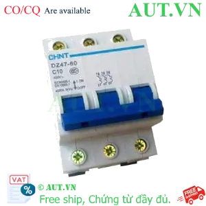 Ảnh của Aptomat cài (MCB) CHINT DZ47-60 C10-3P-4.5kA 