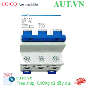 Ảnh của Aptomat cài (MCB) CHINT DZ47-60 C10-3P-6kA 