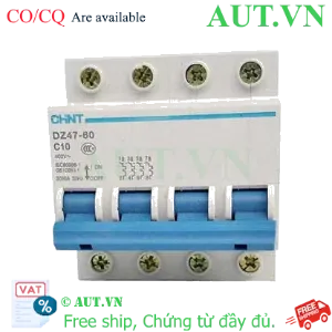 Ảnh của Aptomat cài (MCB) CHINT DZ47-60 C10-4P-3kA 
