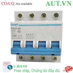 Ảnh của Aptomat cài (MCB) CHINT DZ47-60 C10-4P-6kA 