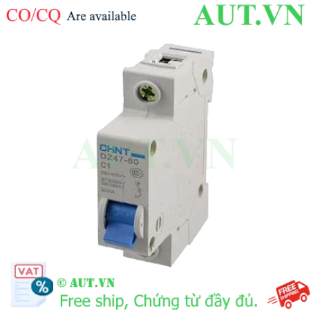 Ảnh của Aptomat cài (MCB) CHINT DZ47-60 C1-1P-3kA 