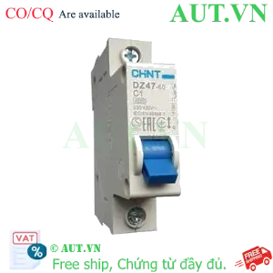 Ảnh của Aptomat cài (MCB) CHINT DZ47-60 C1-1P-4.5kA 