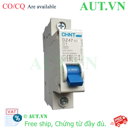 Ảnh của Aptomat cài (MCB) CHINT DZ47-60 C1-1P-4.5kA 