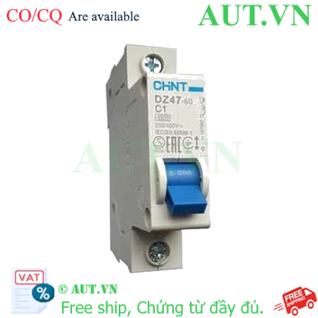 Ảnh của Aptomat cài (MCB) CHINT DZ47-60 C1-1P-4.5kA 