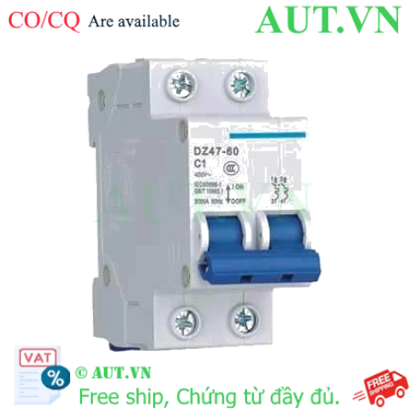 Ảnh của Aptomat cài (MCB) CHINT DZ47-60 C1-2P-3kA 