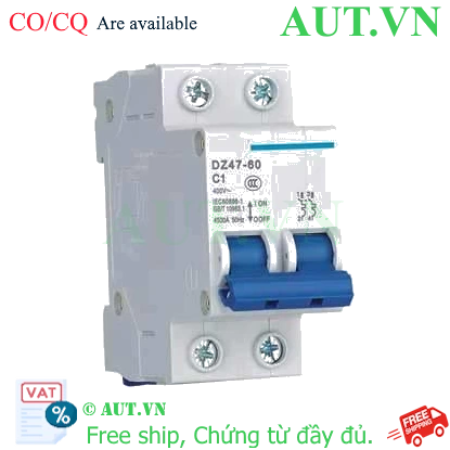 Ảnh của Aptomat cài (MCB) CHINT DZ47-60 C1-2P-4.5kA 