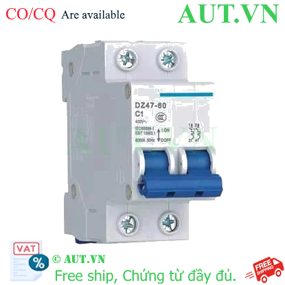 Ảnh của Aptomat cài (MCB) CHINT DZ47-60 C1-2P-6kA 