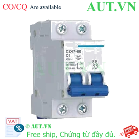 Ảnh của Aptomat cài (MCB) CHINT DZ47-60 C1-2P-6kA 