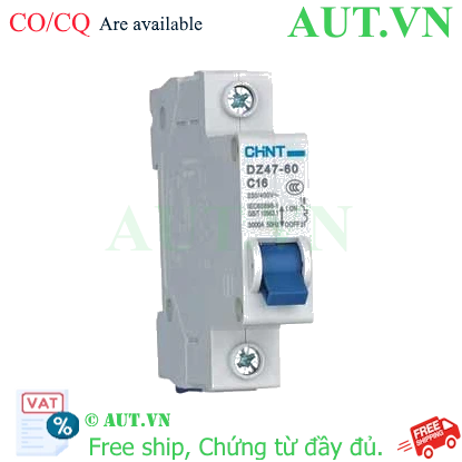 Ảnh của Aptomat cài (MCB) CHINT DZ47-60 C16-1P-3kA 