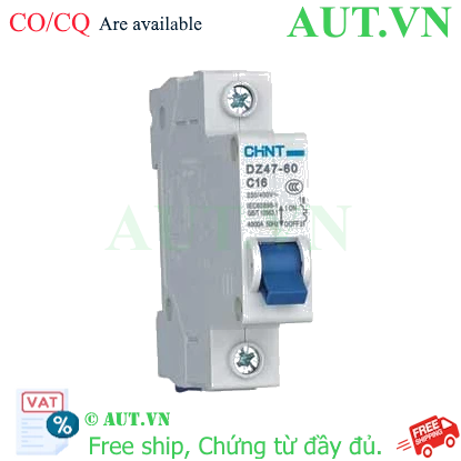 Ảnh của Aptomat cài (MCB) CHINT DZ47-60 C16-1P-4.5kA 