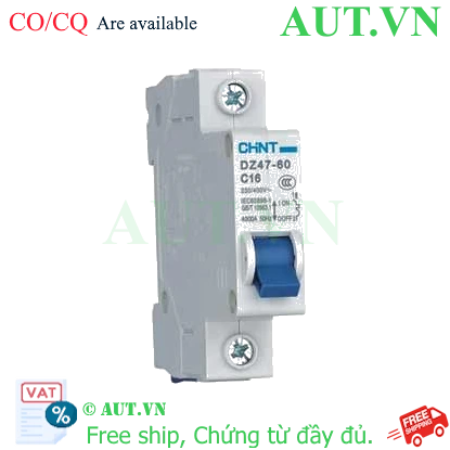 Ảnh của Aptomat cài (MCB) CHINT DZ47-60 C16-1P-4.5kA 