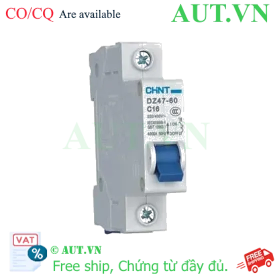 Ảnh của Aptomat cài (MCB) CHINT DZ47-60 C16-1P-4.5kA 