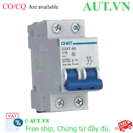 Ảnh của Aptomat cài (MCB) CHINT DZ47-60 C16-2P-4.5kA 