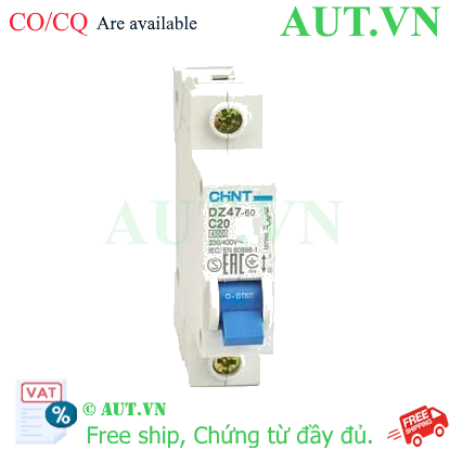 Ảnh của Aptomat cài (MCB) CHINT DZ47-60 C20-1P-4.5kA 