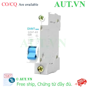 Ảnh của Aptomat cài (MCB) CHINT DZ47-60 C20-1P-6kA 