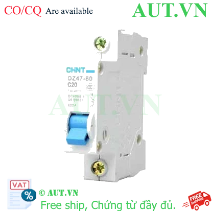 Ảnh của Aptomat cài (MCB) CHINT DZ47-60 C20-1P-6kA 