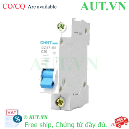 Ảnh của Aptomat cài (MCB) CHINT DZ47-60 C20-1P-6kA 