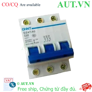 Ảnh của Aptomat cài (MCB) CHINT DZ47-60 C20-3P-3kA 