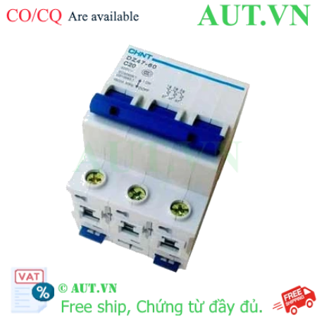 Ảnh của Aptomat cài (MCB) CHINT DZ47-60 C20-3P-4.5kA 