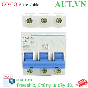 Ảnh của Aptomat cài (MCB) CHINT DZ47-60 C20-3P-6kA 