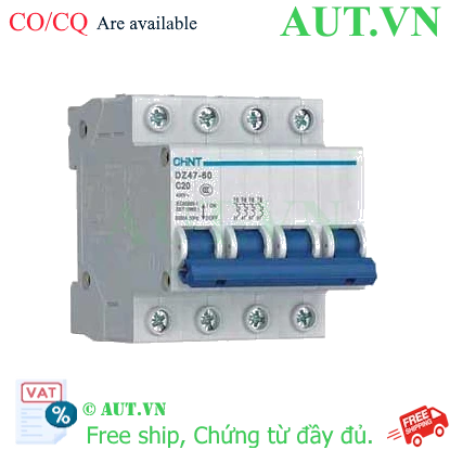 Ảnh của Aptomat cài (MCB) CHINT DZ47-60 C20-4P-3kA 