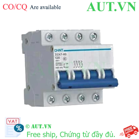 Ảnh của Aptomat cài (MCB) CHINT DZ47-60 C20-4P-4.5kA 