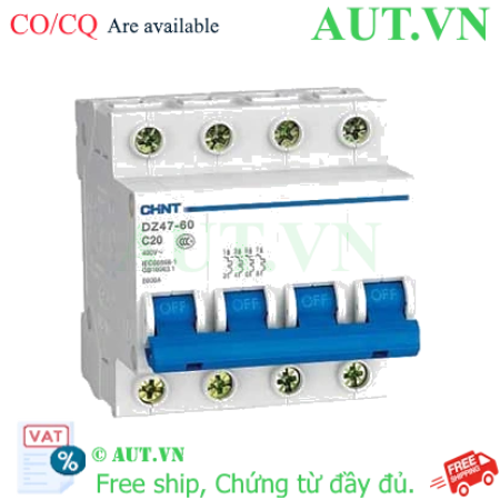 Ảnh của Aptomat cài (MCB) CHINT DZ47-60 C20-4P-6kA 