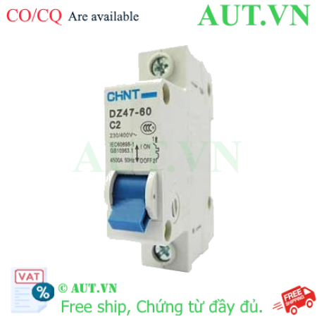 Ảnh của Aptomat cài (MCB) CHINT DZ47-60 C2-1P-4.5kA 