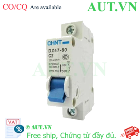 Ảnh của Aptomat cài (MCB) CHINT DZ47-60 C2-1P-6kA 