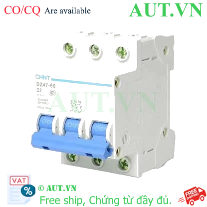 Ảnh của Aptomat cài (MCB) CHINT DZ47-60 C2-3P-3kA 