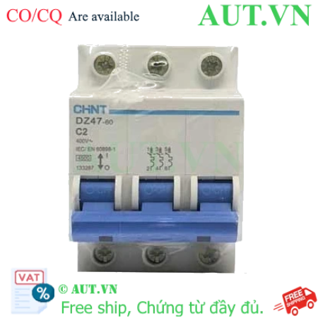 Ảnh của Aptomat cài (MCB) CHINT DZ47-60 C2-3P-4.5kA 