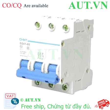 Ảnh của Aptomat cài (MCB) CHINT DZ47-60 C2-3P-6kA 