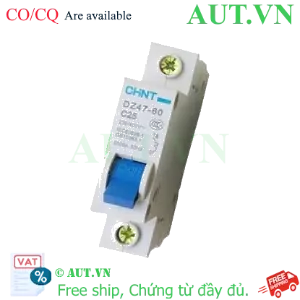 Ảnh của Aptomat cài (MCB) CHINT DZ47-60 C25-1P-6kA 