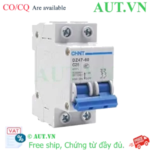 Ảnh của Aptomat cài (MCB) CHINT DZ47-60 C25-2P-3kA 