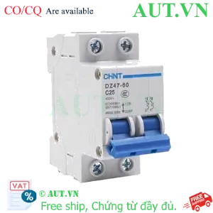 Ảnh của Aptomat cài (MCB) CHINT DZ47-60 C25-2P-4.5kA 