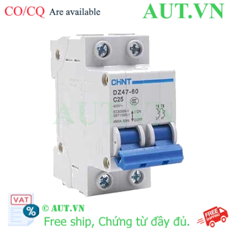 Ảnh của Aptomat cài (MCB) CHINT DZ47-60 C25-2P-4.5kA 