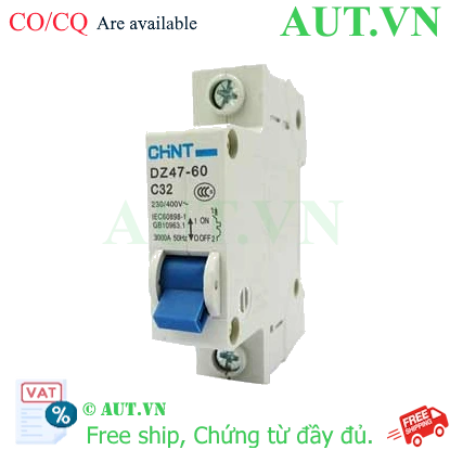 Ảnh của Aptomat cài (MCB) CHINT DZ47-60 C32-1P-3kA 