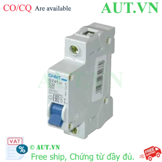 Ảnh của Aptomat cài (MCB) CHINT DZ47-60 C32-1P-4.5kA 