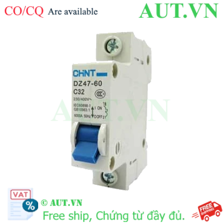 Ảnh của Aptomat cài (MCB) CHINT DZ47-60 C32-1P-6kA 