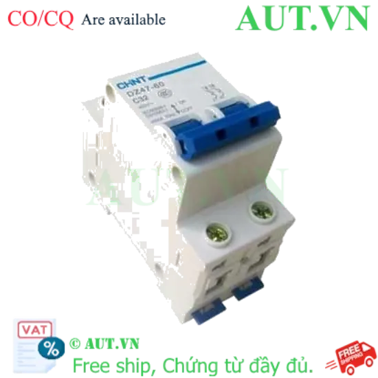 Ảnh của Aptomat cài (MCB) CHINT DZ47-60 C32-2P-4.5kA 
