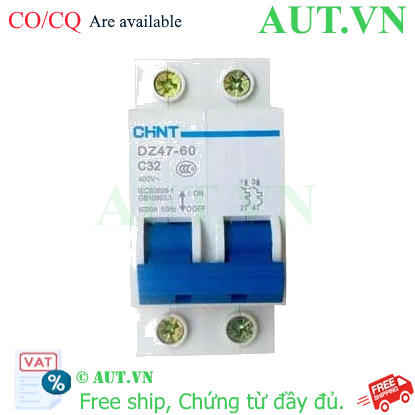 Ảnh của Aptomat cài (MCB) CHINT DZ47-60 C32-2P-6kA 