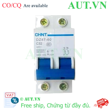 Ảnh của Aptomat cài (MCB) CHINT DZ47-60 C32-2P-6kA 